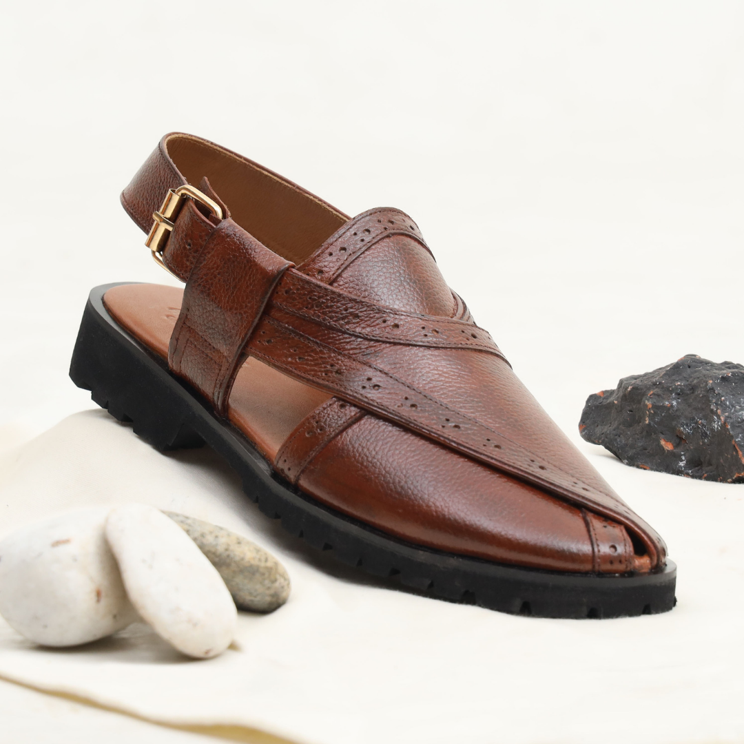 Classic Brown Leather Kheri Chappal for Men | Handmade – Artex